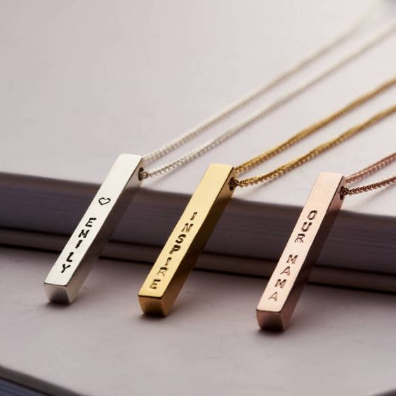 PERSONALISED BAR PENDANT NECKLACE