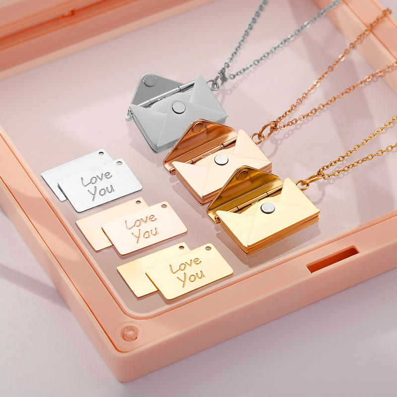 Secret Message, Envelope Necklace Love Letter