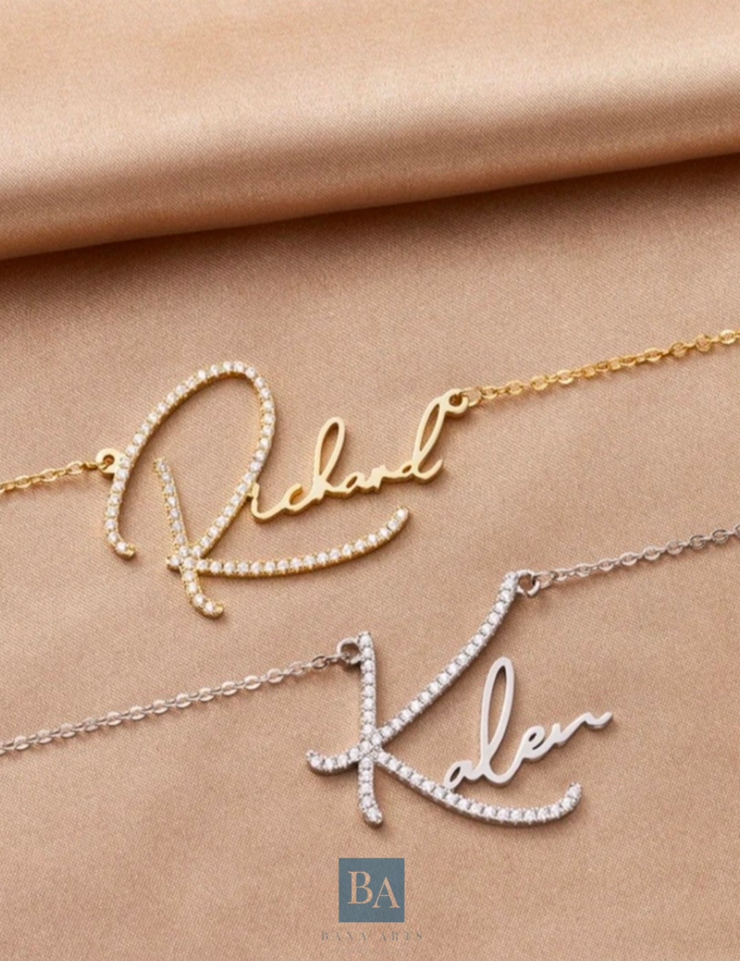 Signature Style Name Necklace With Diamond