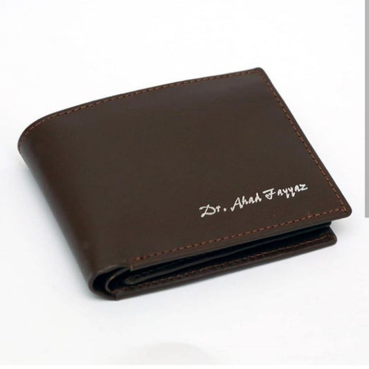 Name Leather Wallet - 1