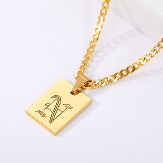 Initial Letter Pendant Necklace