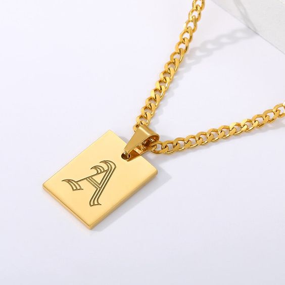 Initial Letter Pendant Necklace