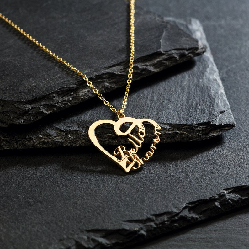 CUSTOMIZE HEART NAME NECKLACE