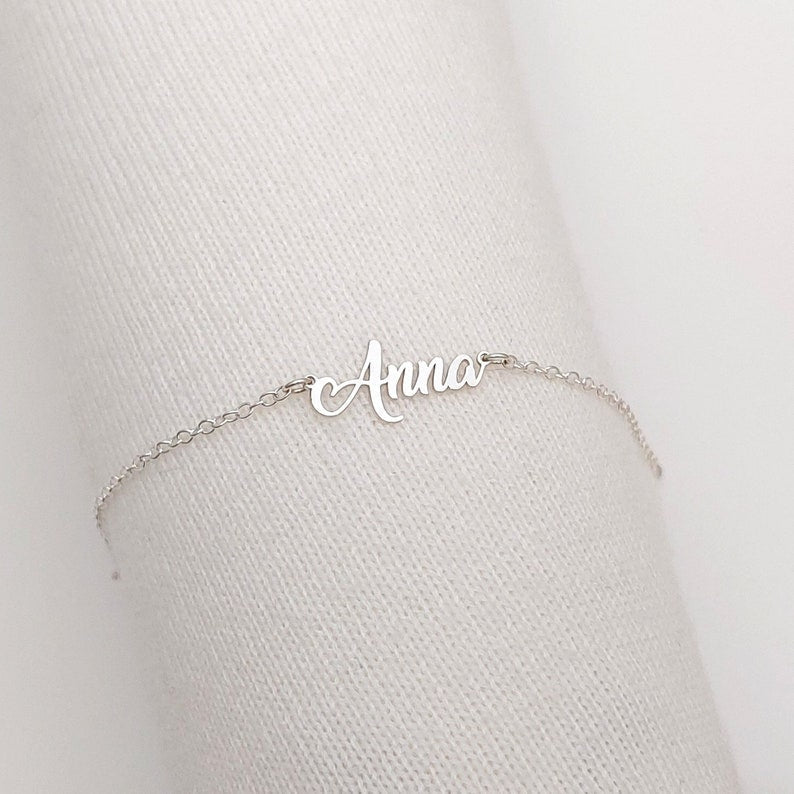 Sterling Silver name bracelet, Baby name bracelet