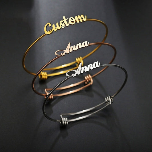 Personalized Name Bangle For Women