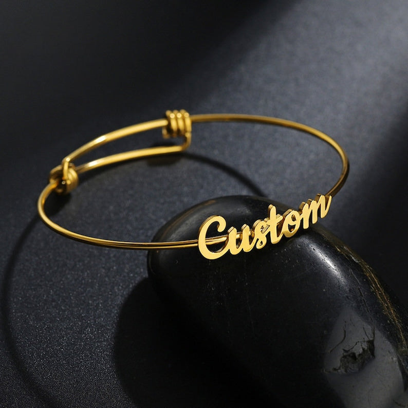 Personalized Name Bangle For Women