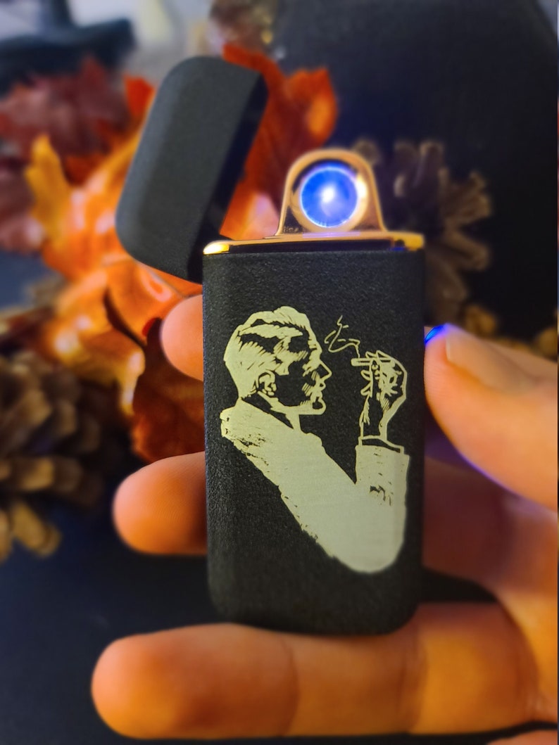 Custom Engraved Lighter, Metal USB Rechargeable Lighter, Electric Lighter, Perfect Birthday Gift, Gift for Father, Anniversary Gift